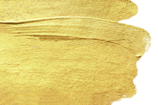 Gouden abstracte handgeschilderde gouden vlek achtergrond. Aquarel M - Foto, afbeelding
