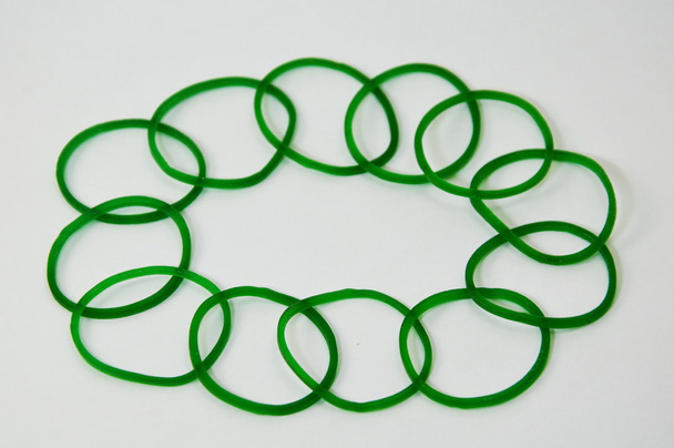 circle elastic band on white background - Photo, Image