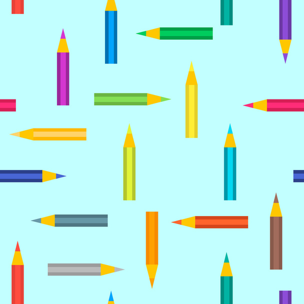 鉛筆とのシームレスなパターン - ベクター画像