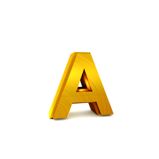 λάμπει χρυσό 3d αλφάβητο - Φωτογραφία, εικόνα