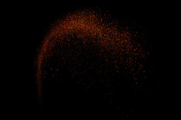 Colourful abstract powder explosion on a black background - Foto, Imagem