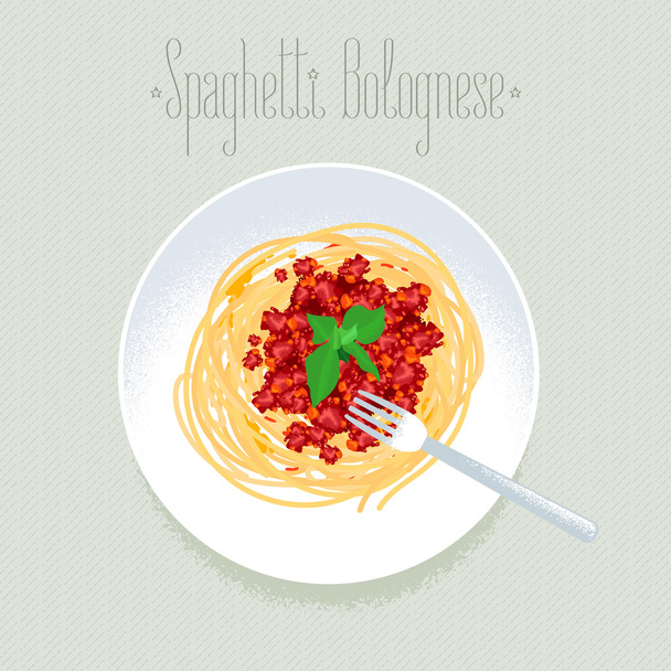 Spaghetti, Italian pasta vector design element for menu, poster - Vektori, kuva