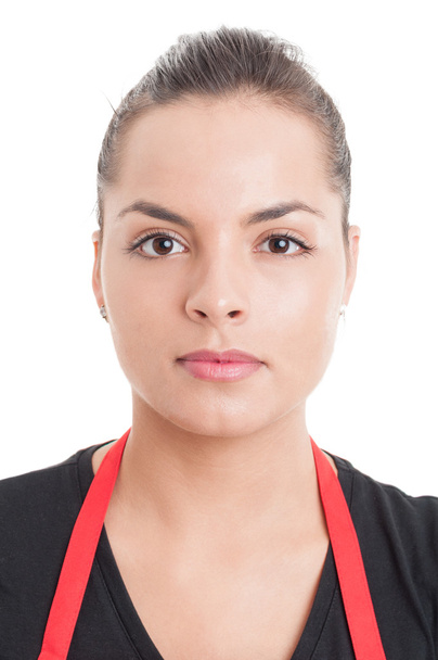 Portrait of confident and gorgeous saleswoman in close-up - Foto, afbeelding