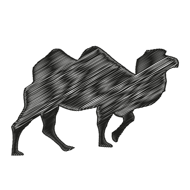 Kamel, silueta, nivel, logotipo
 - Vector, imagen