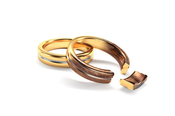 Jegygyűrű jelképezi a házasság két ember között - Fotó, kép