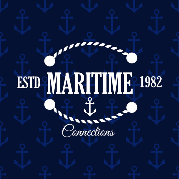 Nautical labels vector illustration - Vector, Image