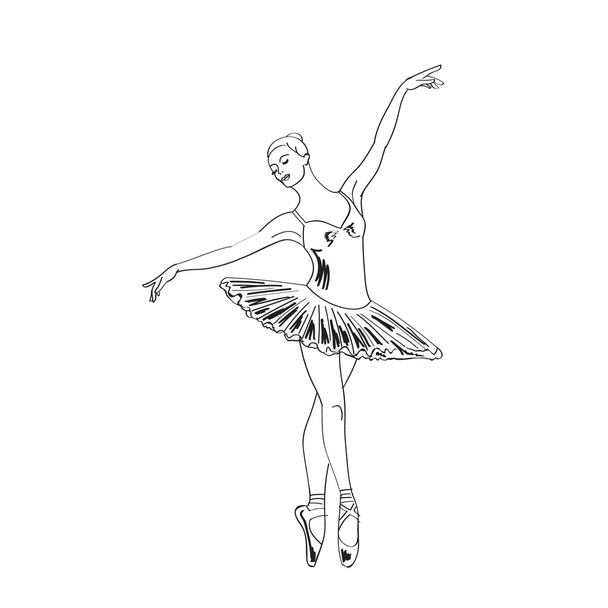 Ballet dancer girl  - Διάνυσμα, εικόνα