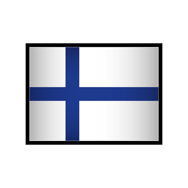 Ícone da bandeira. Projeto Finlândia. Gráfico vetorial
 - Vetor, Imagem