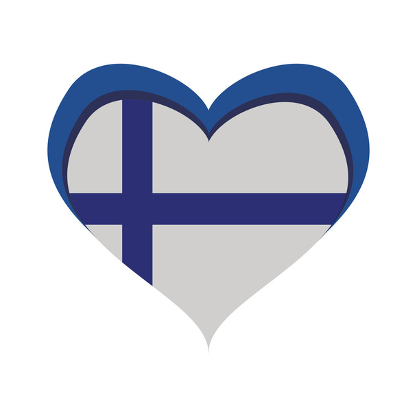 Icône du drapeau. Finlande design. Graphique vectoriel
 - Vecteur, image