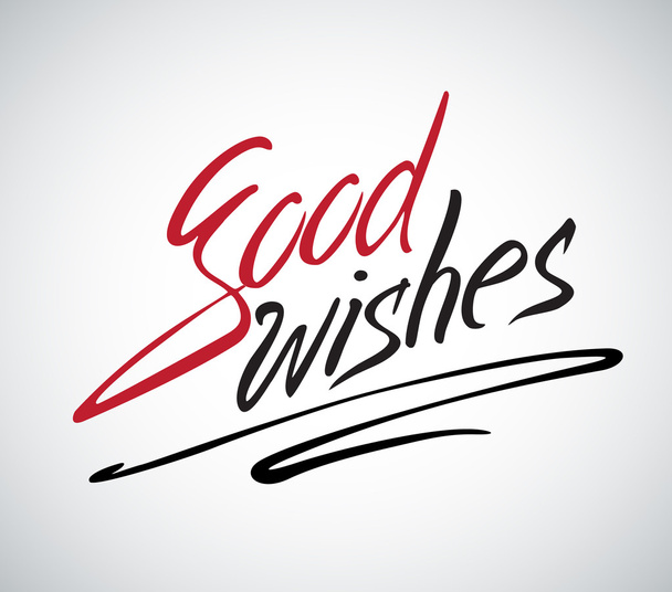 Illustration de calligraphie "Good Wishes" dessinée à la main. Calligr de brosse
 - Vecteur, image