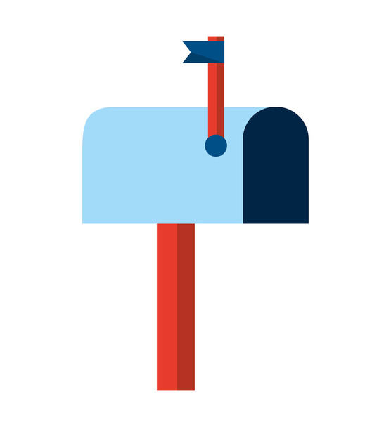 posta kutusu simgesi tasarım izole - Vektör, Görsel