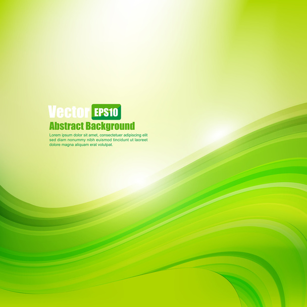 Αφηρημένο φόντο η πράσινη καμπύλη και ο διανυσματικό στοιχείο κύματος Il - Διάνυσμα, εικόνα