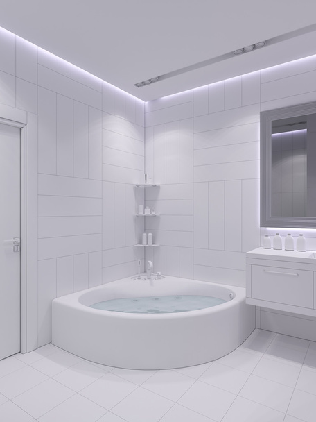 3d renderizar el diseño interior de un baño
  - Foto, imagen