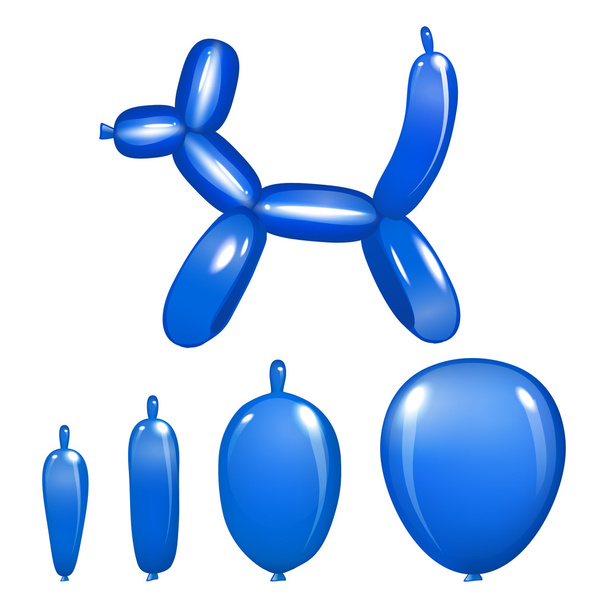 Balloon Dog Art blue vector Classic - Вектор,изображение