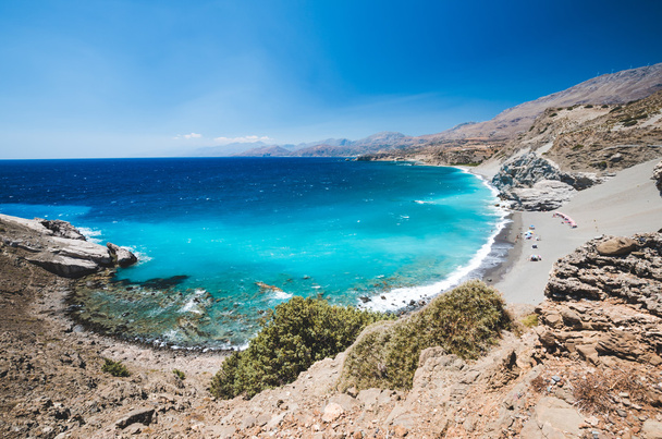 クレタ島、ギリシャでアギオス パブロス ビーチ.  - 写真・画像