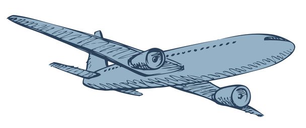Repülőgép. Vektoros rajz - Vektor, kép