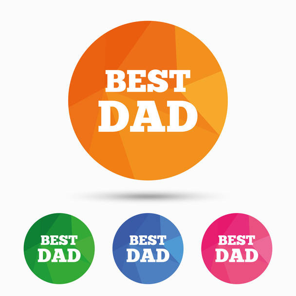 Best father sign icon.  - Vector, Imagen