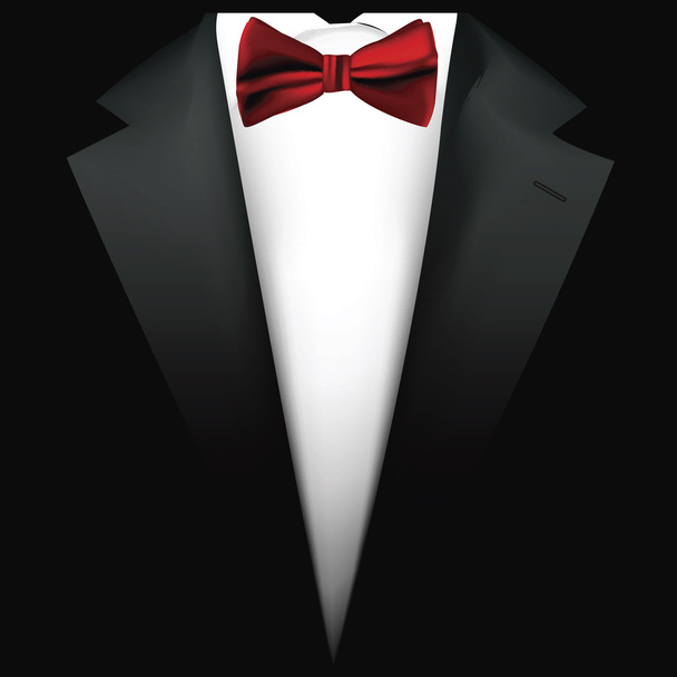 Suit background with bow tie - Vektor, Bild