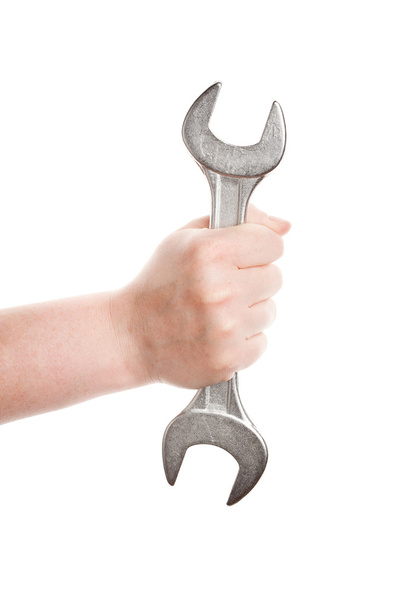 Hand with a wrench - Foto, Imagen
