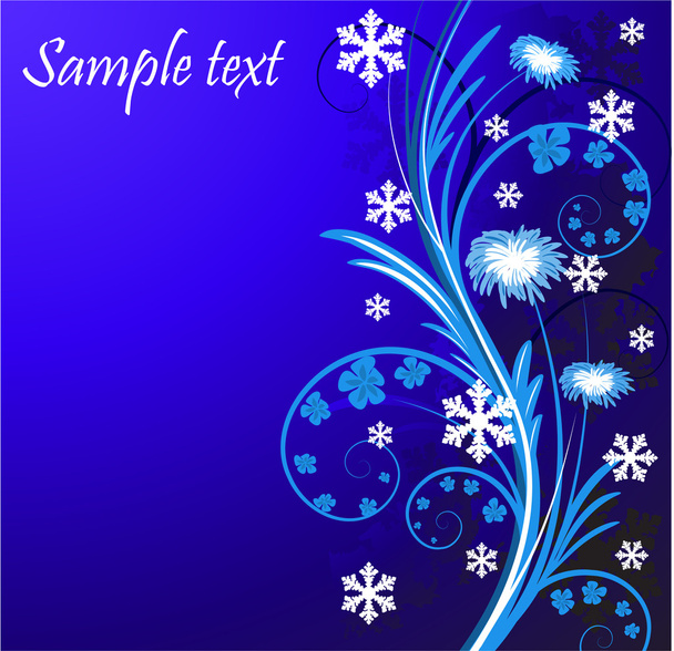 Winter floral background with flower - ベクター画像
