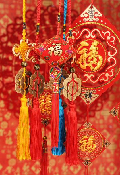 Lucky knot for Chinese new year greeting - Fotoğraf, Görsel