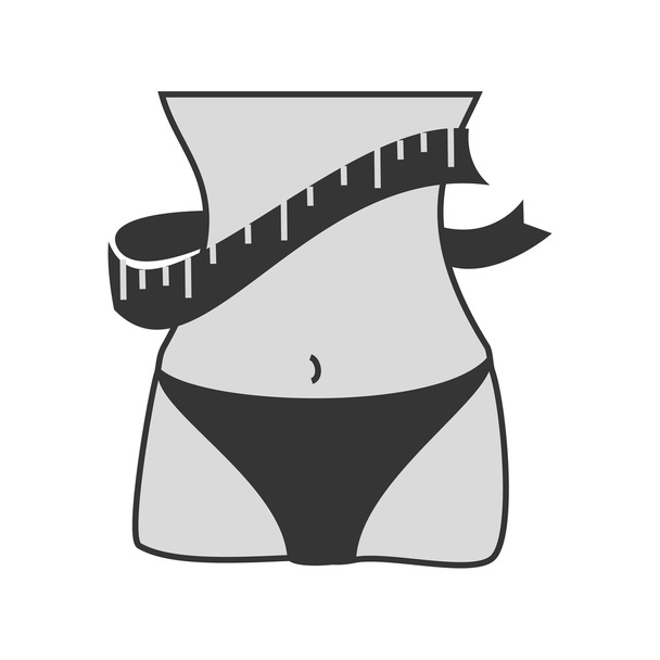 Γυναίκα σώμα σύμβολο χάνοντας βάρος. - Διάνυσμα, εικόνα