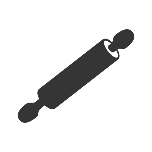 Bakery rolling pin flat icon - Vector, Image