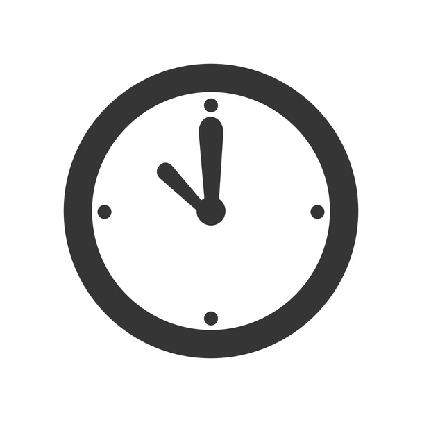 Time and clock isolated flat icon, vector illustration. - Vector, imagen
