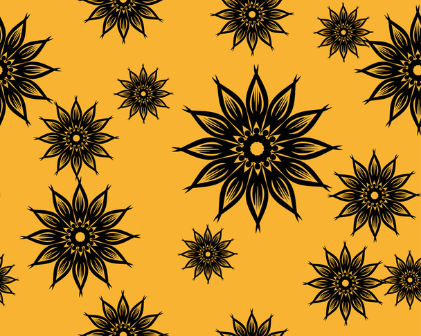 seamless with cartoon flowers - Vector, Image