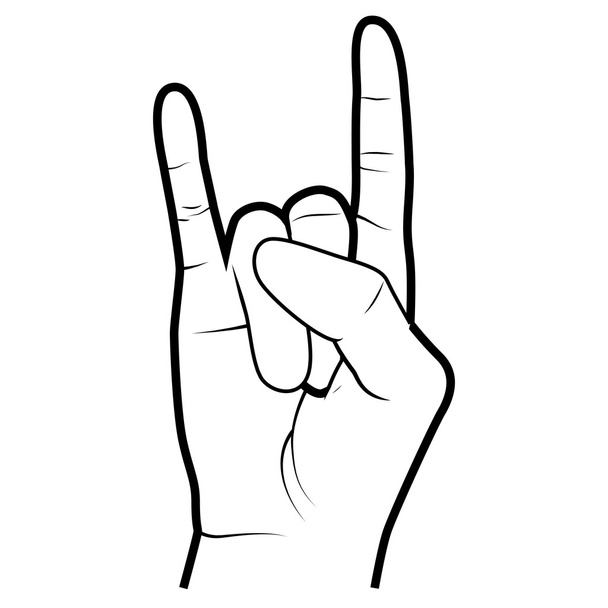 Hand symbolizing gesture, isolated flat icon. - Вектор,изображение