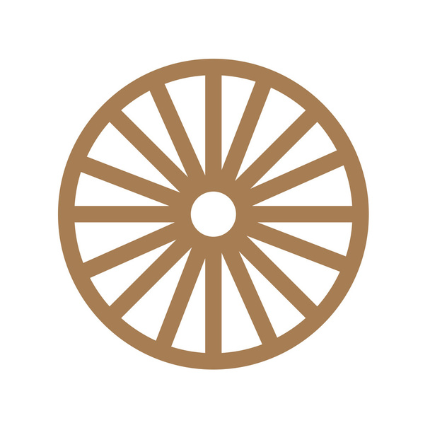 Grunge wagon wheel - Vector, Image
