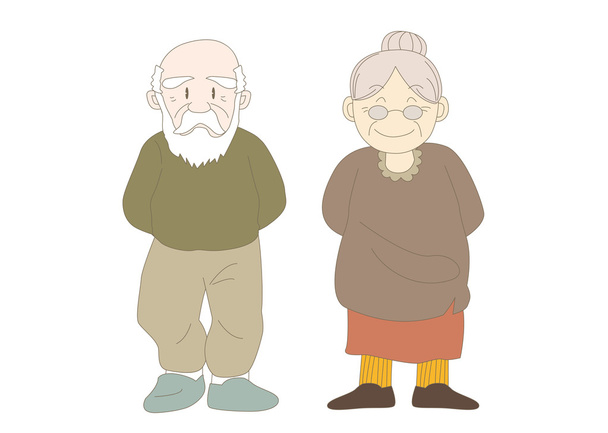 Famiglie felici (nonni
) - Vettoriali, immagini