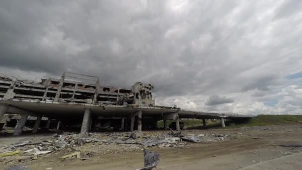 Zeitraffer am Flughafen Donezk - Filmmaterial, Video