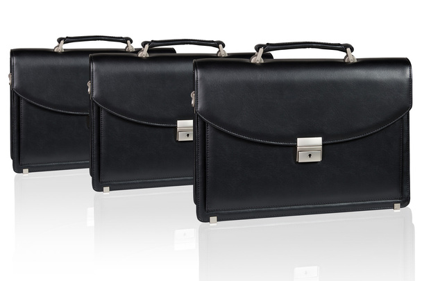 Set de maletín de cuero negro
 - Foto, imagen