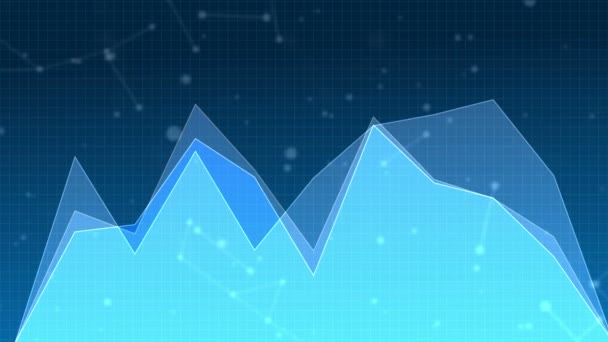 シンプルな青い積み上げ面グラフ インフォ グラフィック アニメーション - 映像、動画