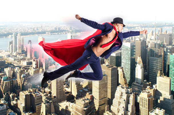 Superman and the city in concept - Photo, Image
