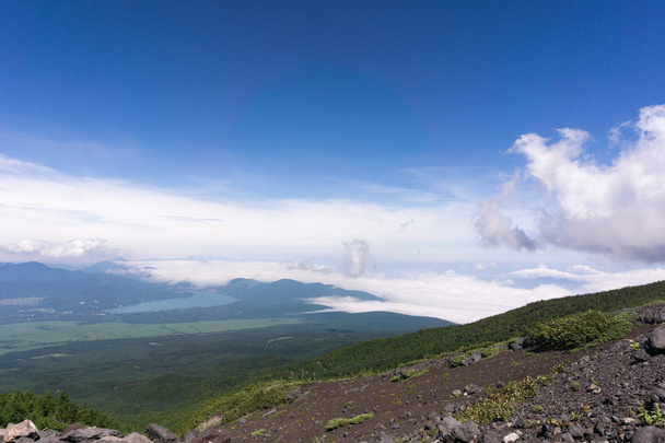 Monte Fuji, Japón escalando desde el sendero Yoshida
. - Foto, imagen