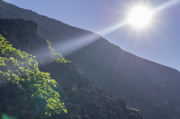 Hyppää kyytiin. Fuji kiipeily, Yoshida Trail laskeutuminen
 - Valokuva, kuva