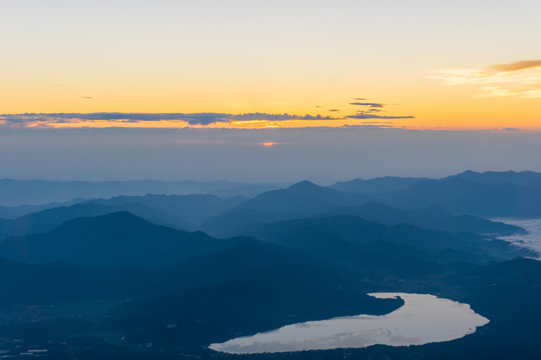 Sunrise подання від саміту гора Фудзі - Фото, зображення