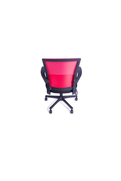 Červený kancelářská židle izolovaných na bílém pozadí - Fotografie, Obrázek