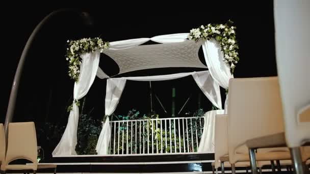 Yahudi gelenekleri düğün töreni. Düğün gölgelik (chuppah veya huppah). - Video, Çekim