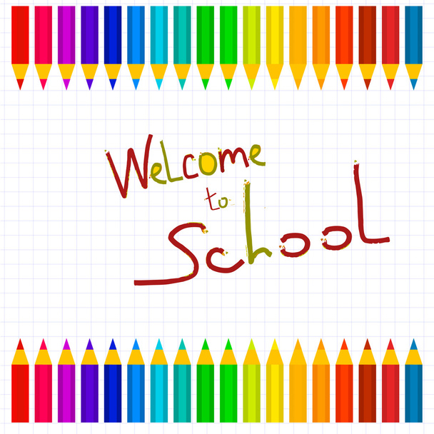 Welcome to school - Vector, Image