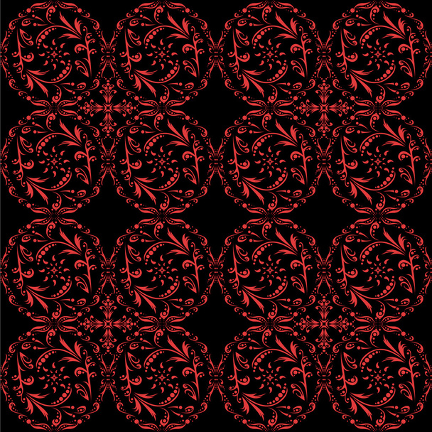 seamless red black - Vector, Imagen