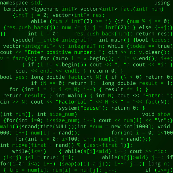 Varrat nélküli mintát programkód zöld háttér - Vektor, kép