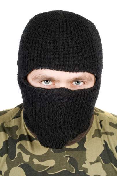 Портрет человека в черной маске
 - Фото, изображение