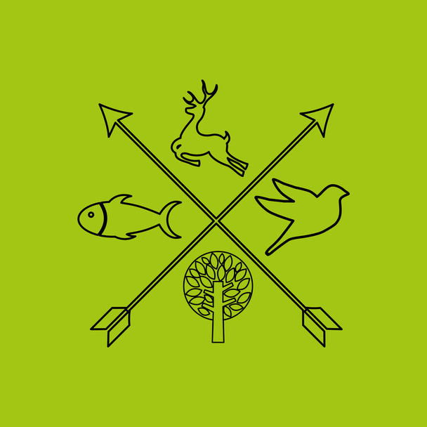 natuur pictogram ontwerp - Vector, afbeelding