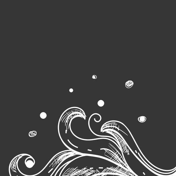 波のフレーム/罫線 - ベクター画像