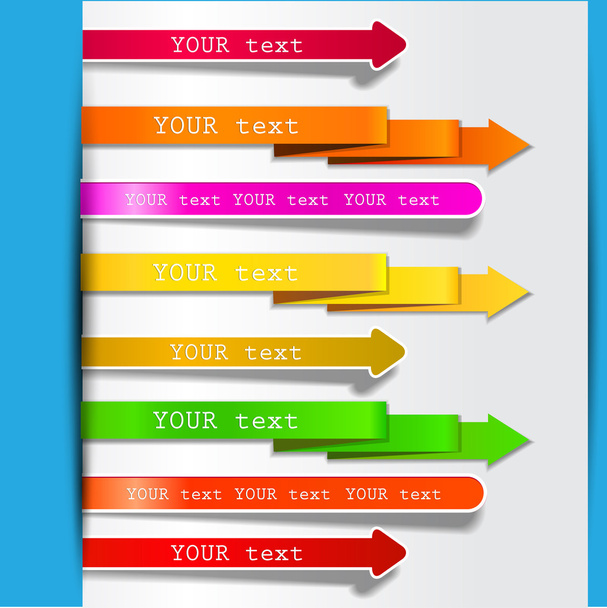 Colorful bookmarks and arrows for text - Vecteur, image