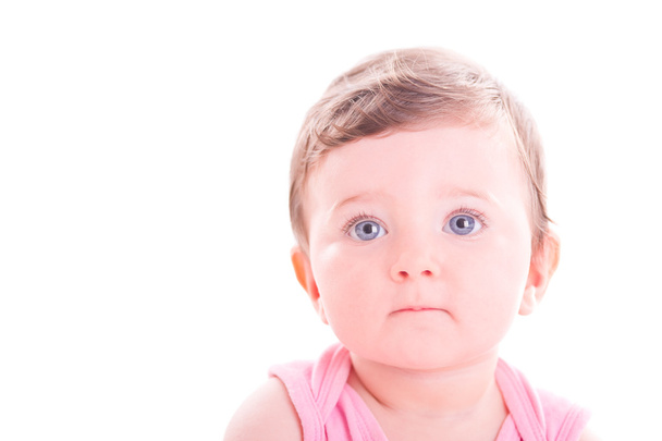 Beautiful serious baby girl.  - Valokuva, kuva