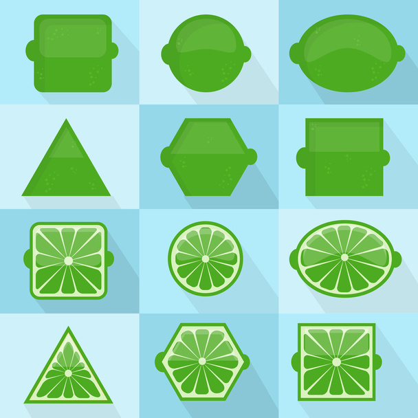 Lime geometric shapes - Vector, Image